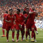Pemain Persija Mencetak Gol