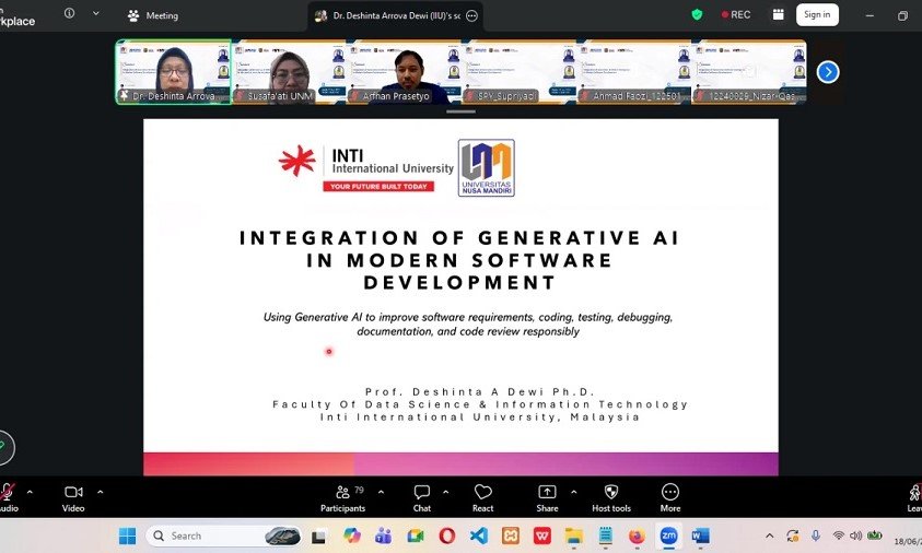 Webinar Internasional Universitas Nusa Mandiri Hadirkan Pakar Malaysia