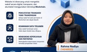 Mahasiswi Magister UNM Kembangkan Website Wakaf Berbasis Blockchain